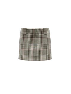 CHLOÉ Skirts Woman Tailored mini skirt in Prince of Wales wool w