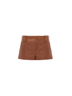 CHLOÉ Shorts Woman Tailored mini shorts in soft nappa leather w