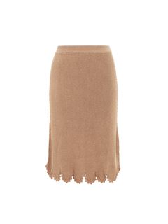 CHLOÉ Skirts Woman Fitted scallop skirt in viscose-blend knit w