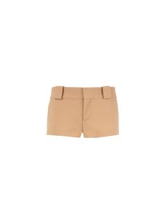 CHLOÉ Shorts Woman Tailored mini shorts in wool grain de poudre w