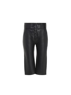 CHLOÉ Shorts Woman Lace-up capri pants in leather w