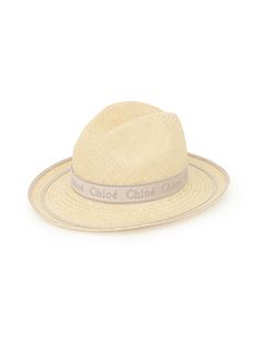 CHLOÉ Hats Woman Woody Panama hat in straw w