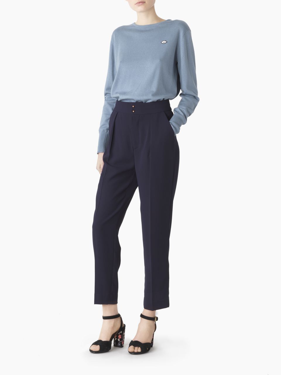 see by chloe cropped wide leg pants