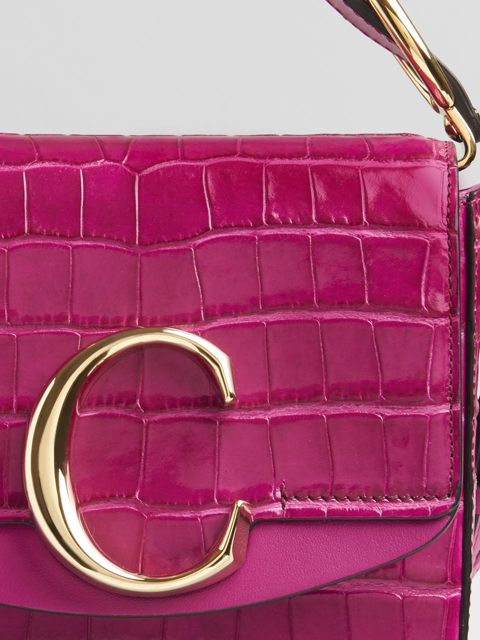 pink croc bag