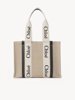 Chloé Small Woody Tote Bag In Linen | Chloé HK