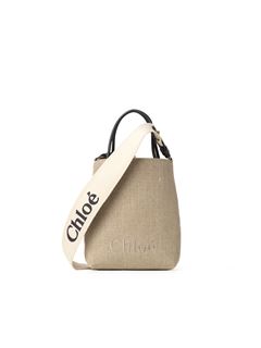 CHLOÉ Mini bag Woman Micro Chloé Sense tote bag in linen w