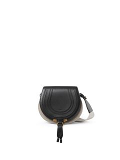 CHLOÉ Shoulder bag Woman Small Marcie saddle bag in linen & soft leather w