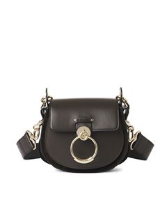 CHLOÉ Shoulder bag Woman Small Tess bag in shiny & suede leather w