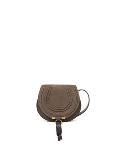 CHLOÉ Shoulder bag Woman Small Marcie saddle bag in nubuck leather w