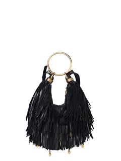 CHLOÉ Shoulder bag Woman Small Bracelet Hobo bag in fringed leather w