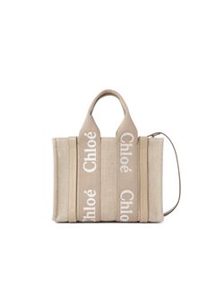 Chloé リネン製Woodyスモールトートバッグ | Chloé JP