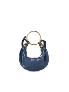 Small Bracelet hobo bag in grained leather