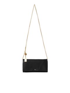 CHLOÉ Pouch Woman Chloé Spin flap wallet on chain in grained leather w