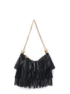 CHLOÉ Shoulder bag Woman Small Chloé Foulard shoulder bag in fringed leather w