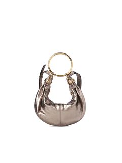 CHLOÉ Shoulder bag Woman Small Bracelet Hobo bag in metallized leather w