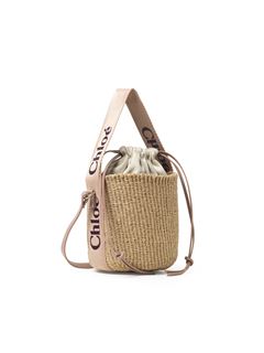 CHLOÉ Tote bag Woman Small Woody basket in natural fibers w