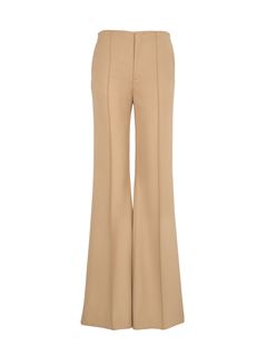 CHLOÉ Pants Woman Broken-heel slim pants in wool grain de poudre w