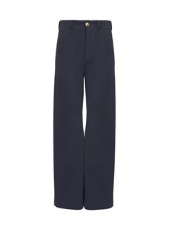 CHLOÉ Pants Woman Cropped flared pants in cotton gabardine w