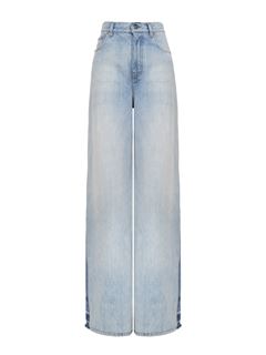 CHLOÉ Pants Woman Wide-leg jeans in denim w