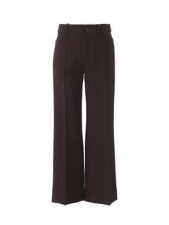 CHLOÉ Pants Woman Cropped bootcut pants in cavalry wool w