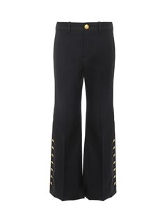 CHLOÉ Pants Woman Cropped trousers in wool grain de poudre w