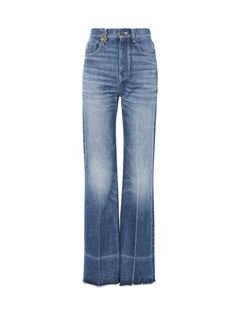 CHLOÉ Pants Woman High-rise bootcut jeans in denim w