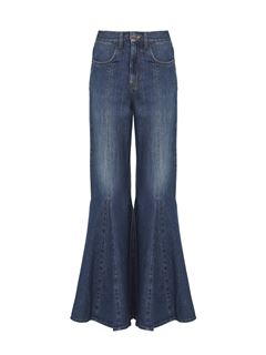 CHLOÉ Pants Woman Fluid flare jeans in denim w