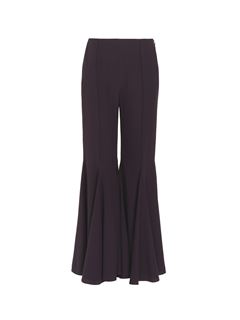 CHLOÉ Pants Woman Cropped bootcut pants in crêpe satin w