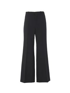 CHLOÉ Pants Woman Cropped bootcut pants in wool crêpe w