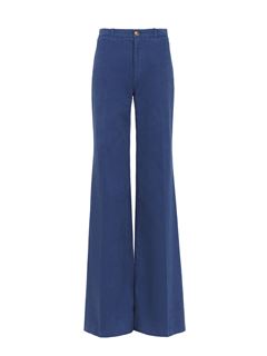 CHLOÉ Pants Woman Flared tailored trousers in cotton canvas w