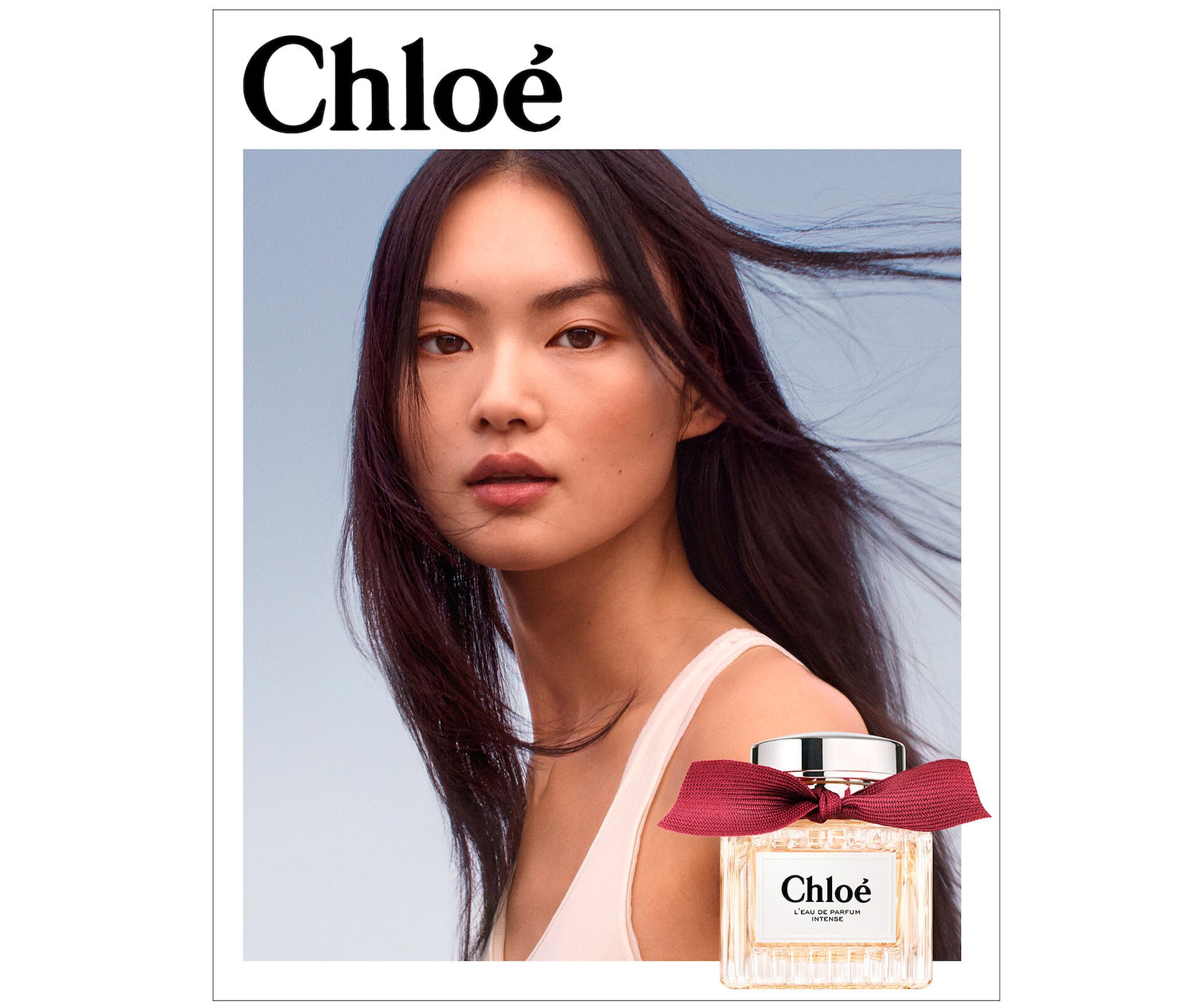 He Cong portrait with Chloé Signature Perfume