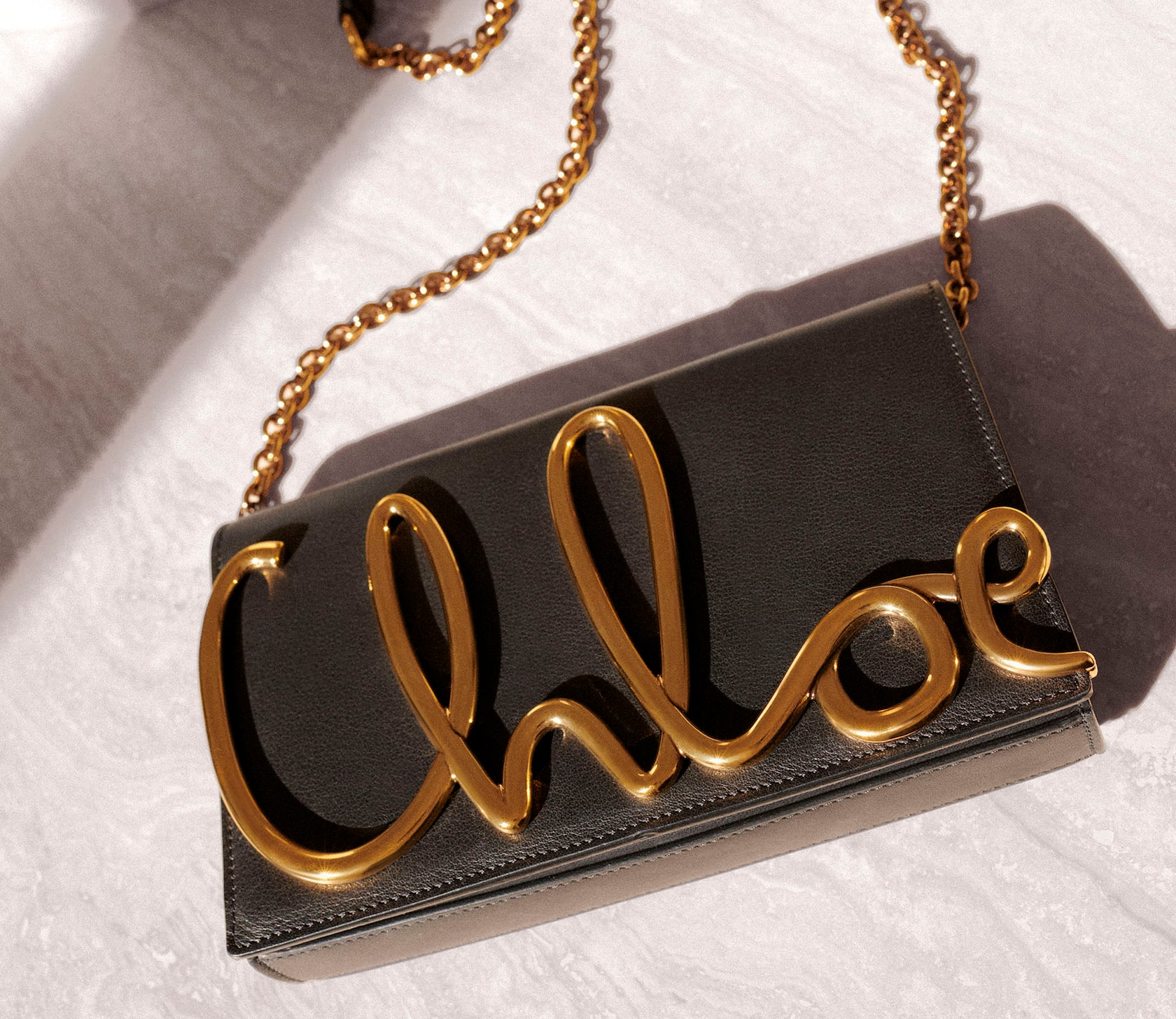 The chloé iconic cross-body bag in soft leather Black