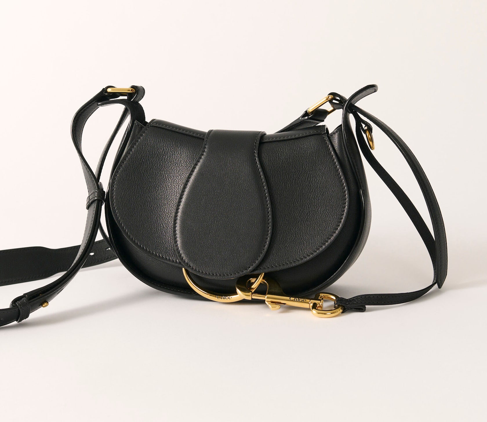  Woodrose small marcie saddle bag in shiny leather