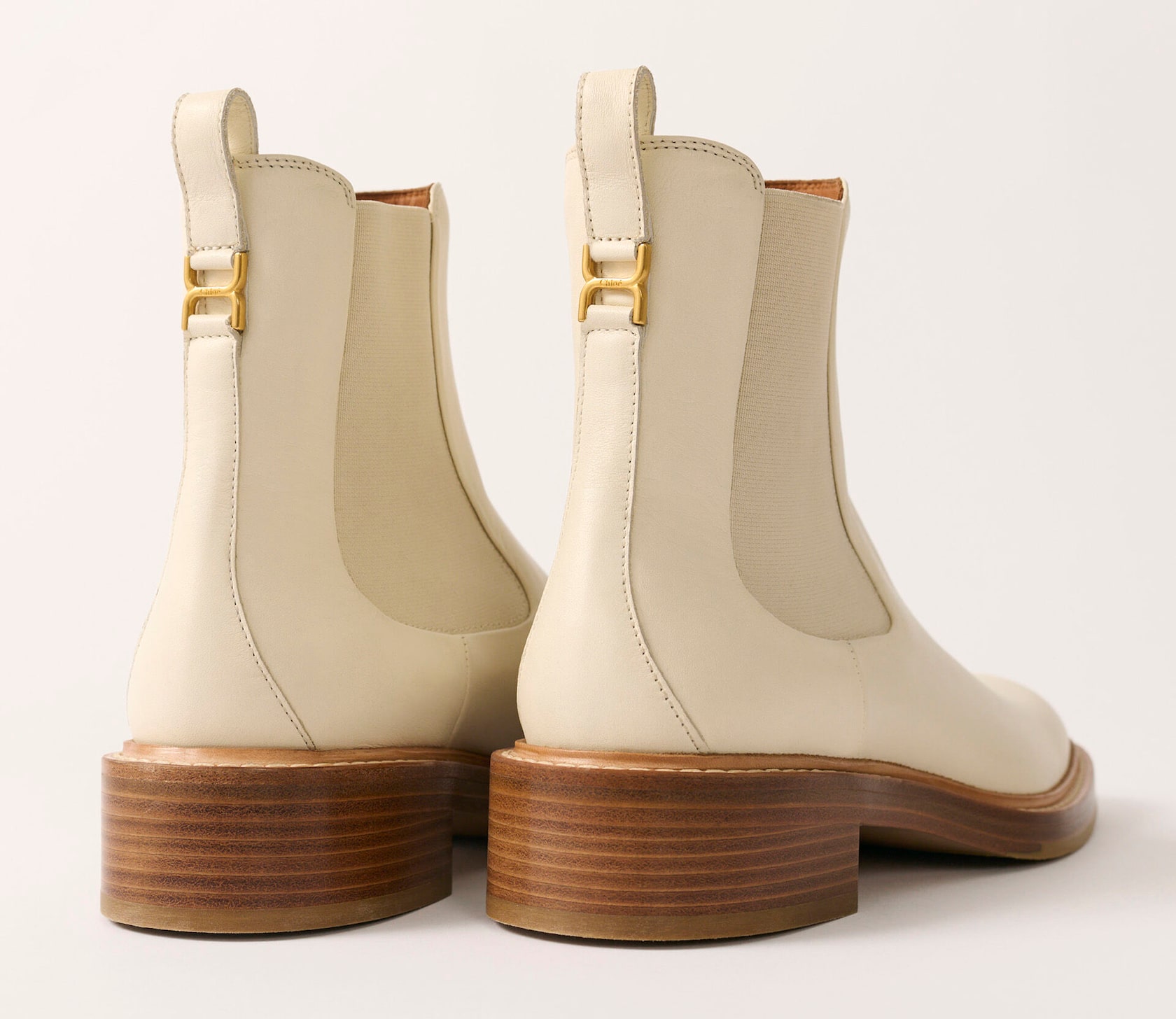 Luxury eggshell marcie ankle boot