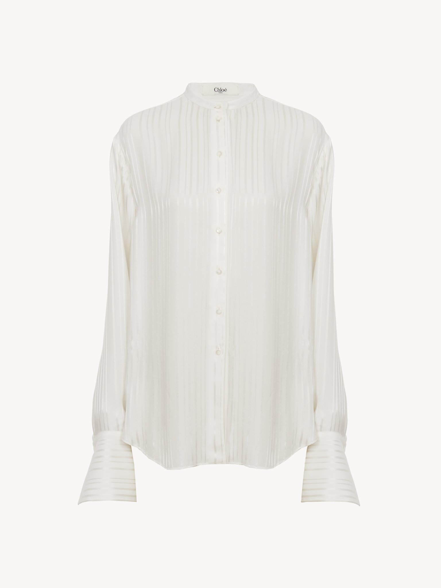 Oversized blouse in viscose & silk satin Viscose & silk satin stripe
Iconic Milk