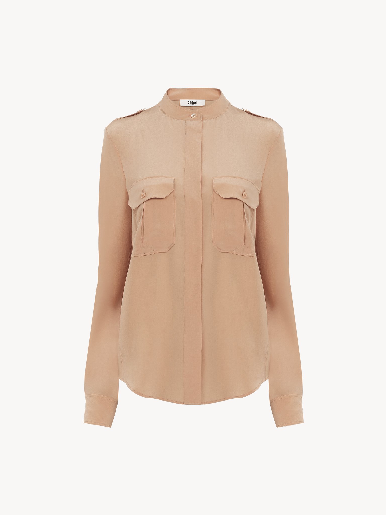 Chloé Classic Utilitarian Blouse In Crêpe De Chine | Chloé US