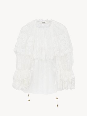 Gathered top in lace Floral lace embroidery
Iconic Milk