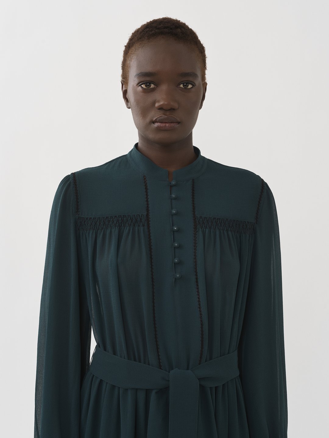 Warehouse pleated 2025 shirt dress