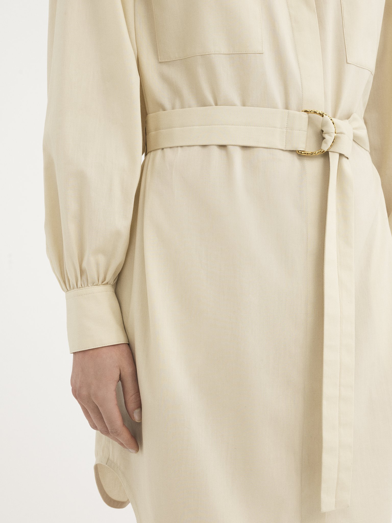 Chloé Utilitarian Shirt Dress In Light Cotton Poplin | Chloé US