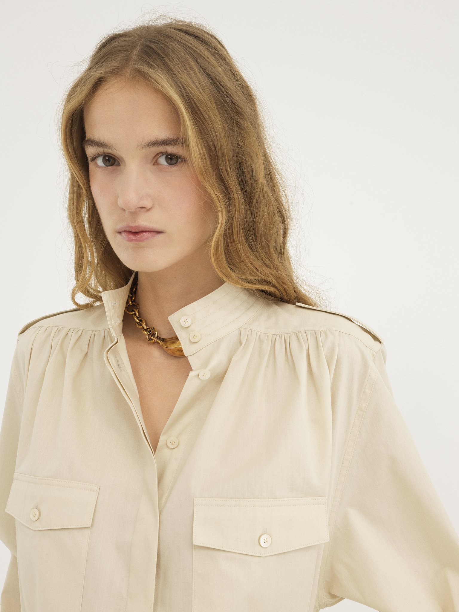 Chloé Utilitarian Shirt Dress In Light Cotton Poplin | Chloé US