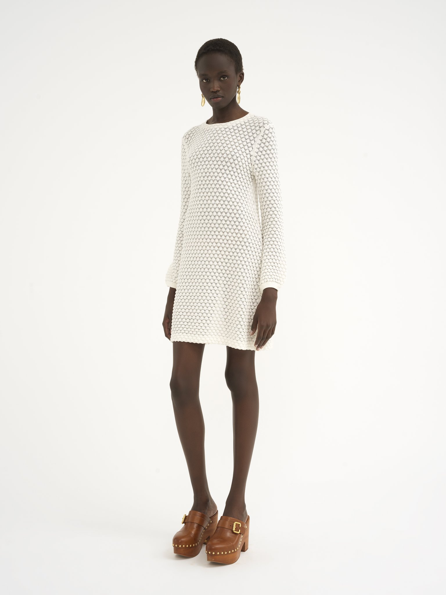 Mini dress in cotton pointelle Cotton pointelle knit
Iconic Milk Product detail