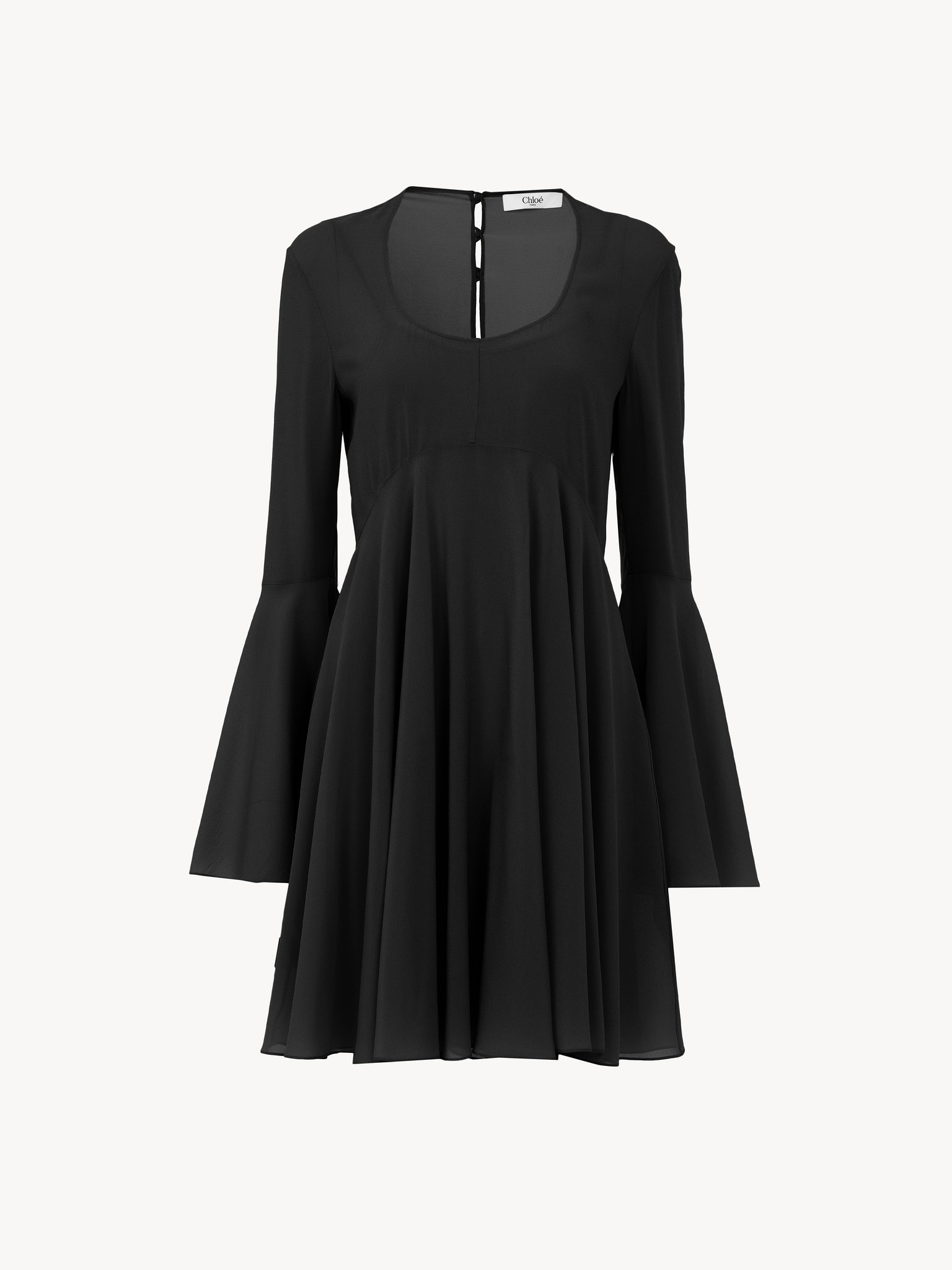 Chloé Flared Mini Dress In Silk Georgette | Chloé MD