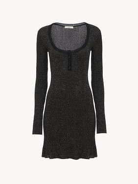 Fitted mini dress in lurex knit Lurex ribbed knit
Black Gold