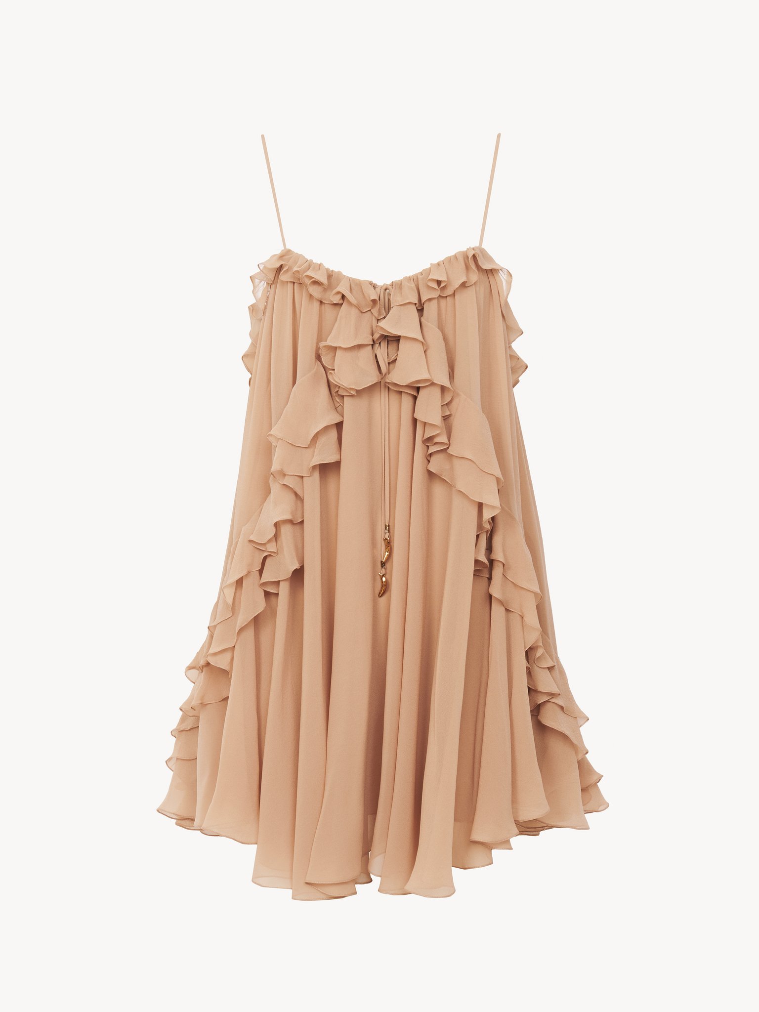 Chloé Sleeveless Mini Dress In Silk Georgette | Chloé US