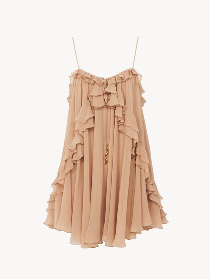 CHLOE GIRLS RUFFLED SHORT-SLEEVED sold MIDI DRESS