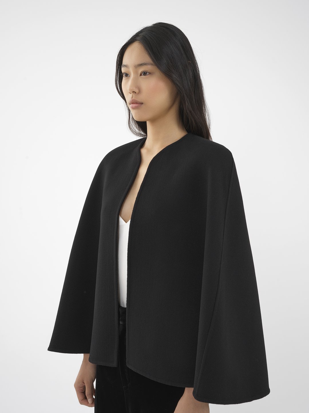 Open-front short cloak