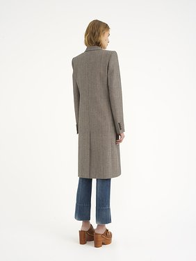 Tailored coat in wool & cotton tweed Lower-impact wool & cotton tweed
Black & White Top view of the product