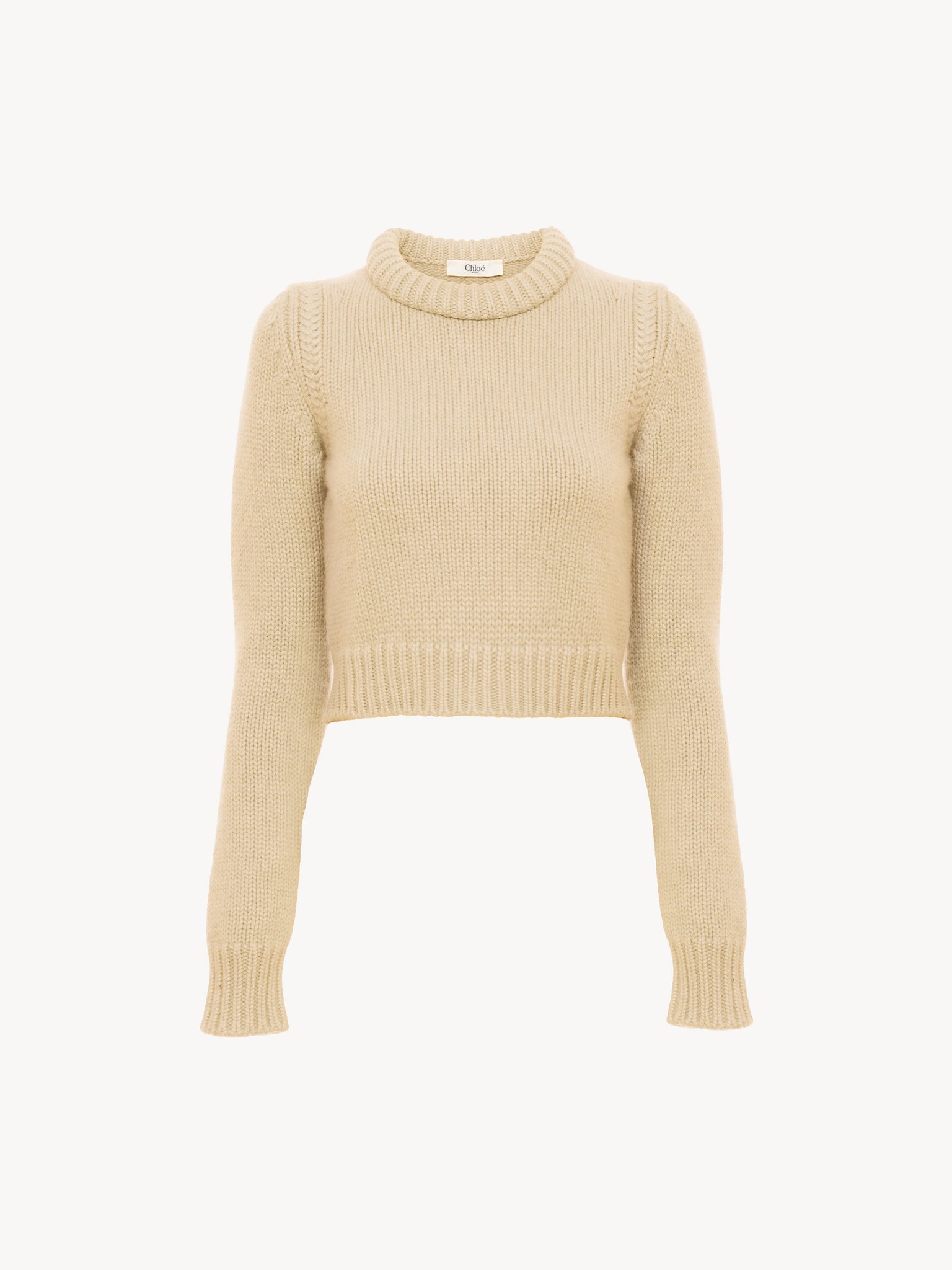 Cropped sweater in cashmere blend Cashmere & cotton blend
Ultimate Nude