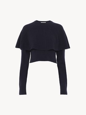 Cape sweater in wool & cashmere Lower-impact wool & cashmere knit
Classic Navy