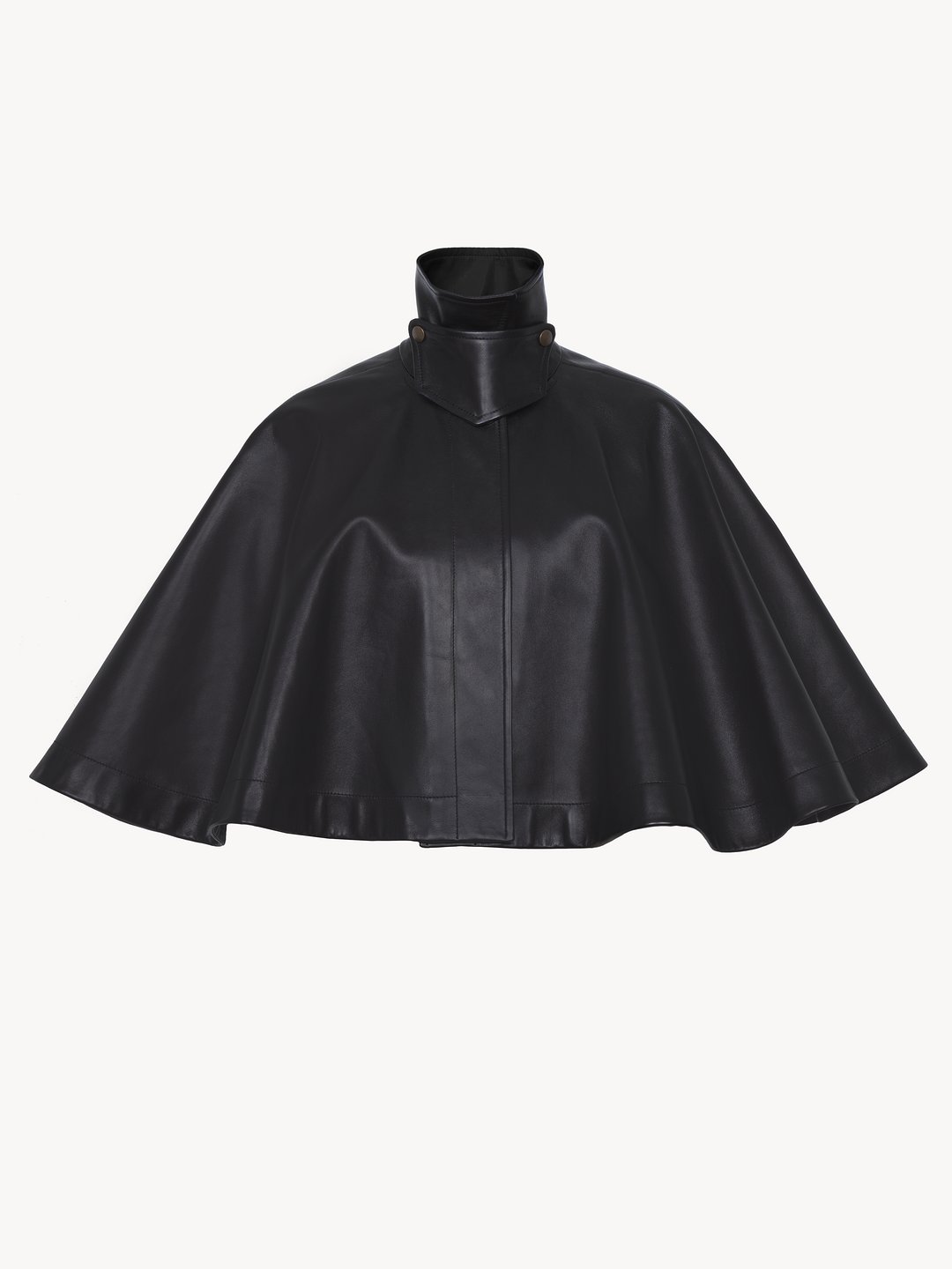 Leather cape coat hotsell